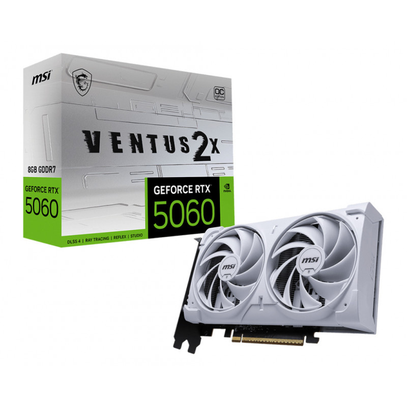 MSI GeForce RTX 5060 8G VENTUS 2X OC WHITE NVIDIA 8 GB GDDR7