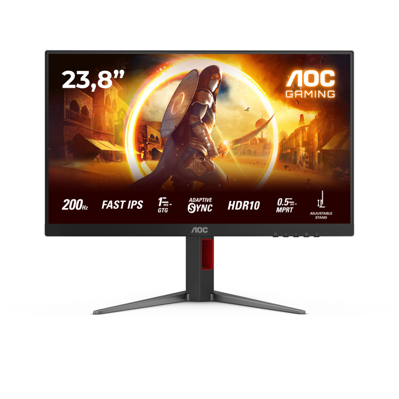 AOC G4 24G4HA tietokoneen litteä näyttö 60,5 cm (23.8") 1920 x 1080 pikseliä Full HD LED musta, Punainen