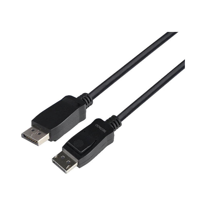 Deltaco DP8K-1010-LSZH DisplayPort-kaapeli 1 m musta