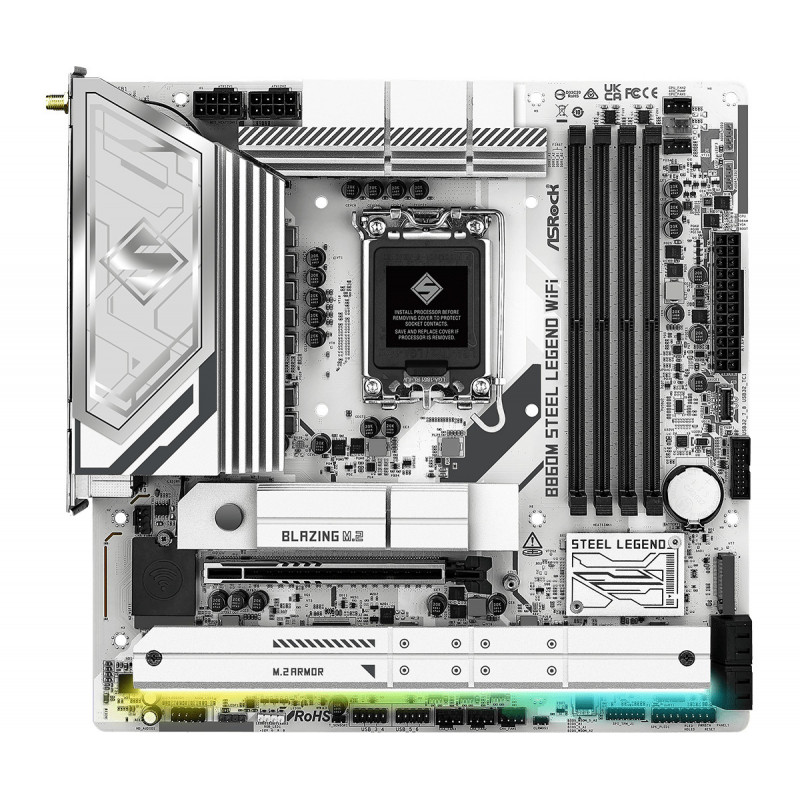 Asrock B860M Steel Legend WiFi Intel B860 LGA 1851 (Socket V1) mikro ATX