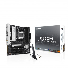 ASUS B850M MAX GAMING WIFI AMD B850 Pistoke AM5 mikro ATX