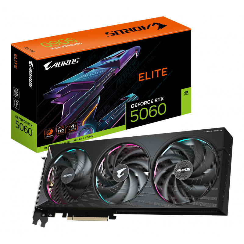 GIGABYTE AORUS GeForce RTX 5060 ELITE 8G NVIDIA 8 GB GDDR7