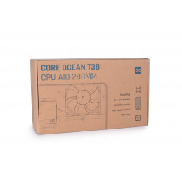 Alphacool Core Ocean T38 AIO 280mm Suoritin All-in-one-nesteenjäähdytin 14 cm musta 1 kpl