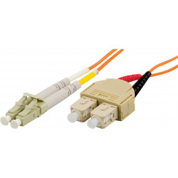 Deltaco Kuitukaapeli LC-SC duplex, multimode 3m