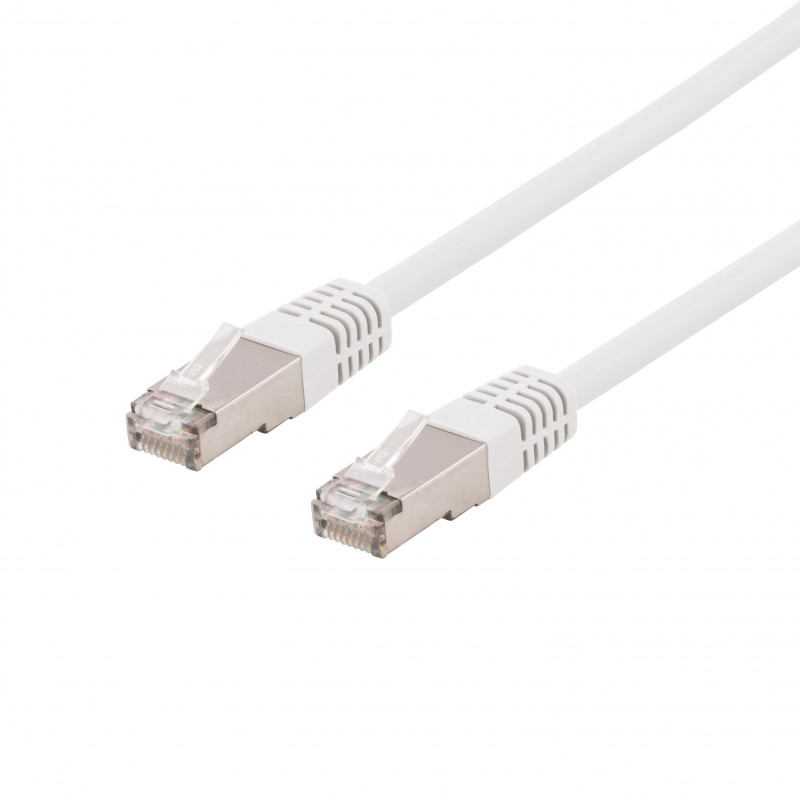 Deltaco S FTP Cat6 laitekaapeli, Delta-sert., LSZH, 20m, valkoinen