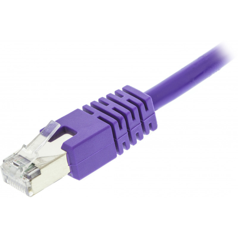Deltaco F UTP Cat6 laitekaapeli, 0,3m, lila