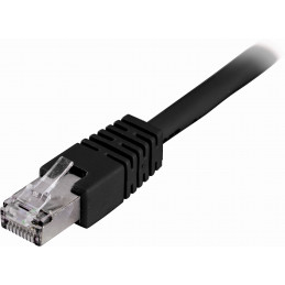 Deltaco F UTP Cat6 laitekaapeli, 5m, musta