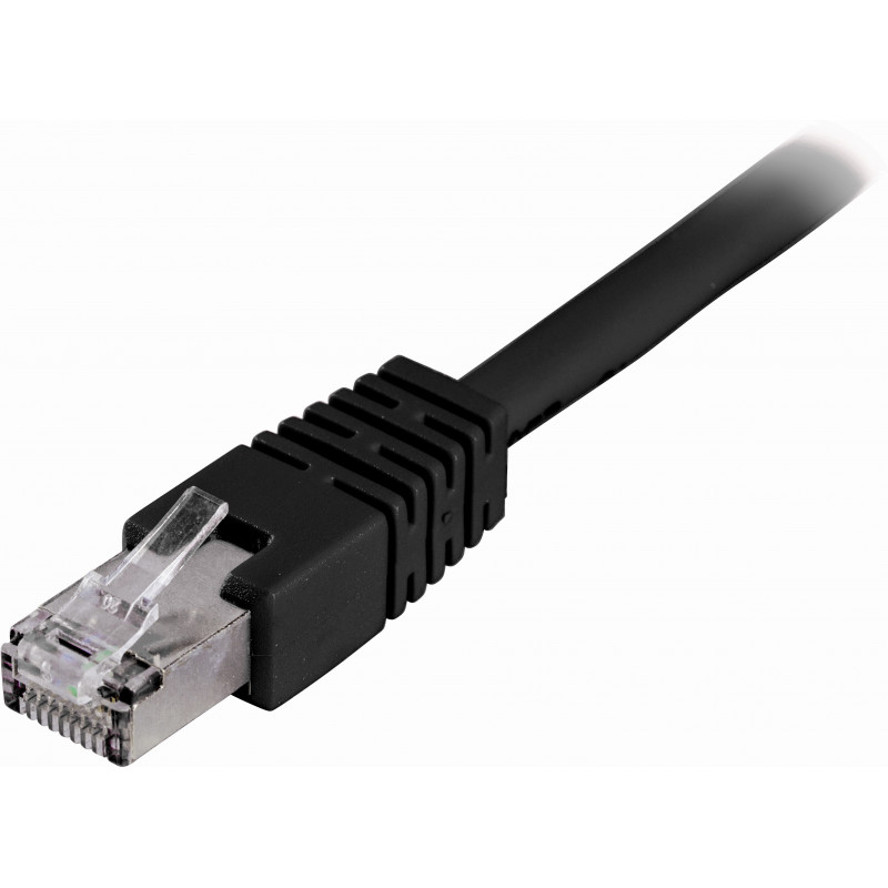 Deltaco F UTP Cat6 laitekaapeli, 5m, musta