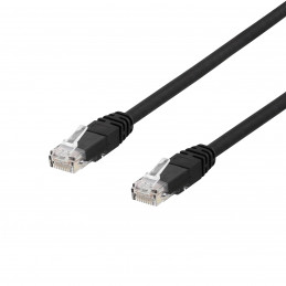 Deltaco U UTP Cat6a laitekaapeli, 0,5m, 500MHz, LSZH, musta