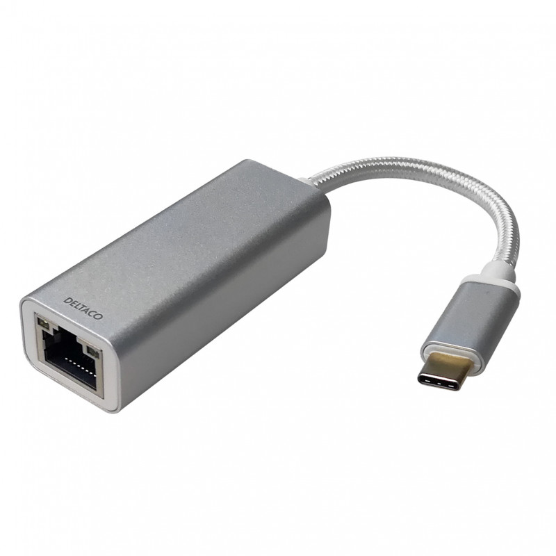 Deltaco USB-C network adaptor 2,5G, aluminium