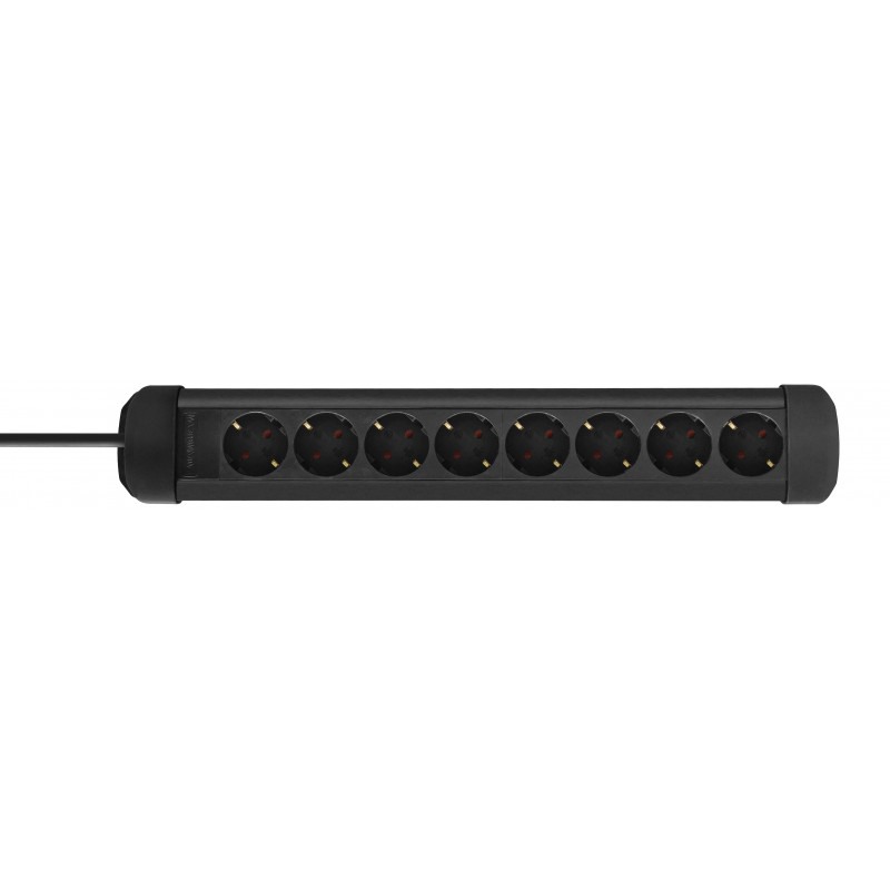 Deltaco Outlet 8xCEE 7 3 outlets, 1xCEE 7 7, 3m cable, black