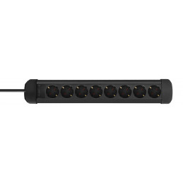 Deltaco Outlet 8xCEE 7 3 outlets, 1xCEE 7 7, 5m cable, black