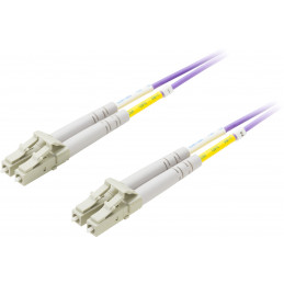Deltaco OM4 Fiber cable, LC - LC, 50 125, duplex, multimode, 0,5m
