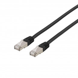 Deltaco U FTP Cat6a laitekaapeli, LSZH, 3m, musta