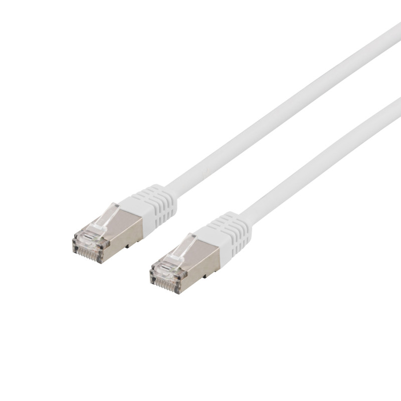 Deltaco U FTP Cat6a laitekaapeli, LSZH, 5m, valkoinen