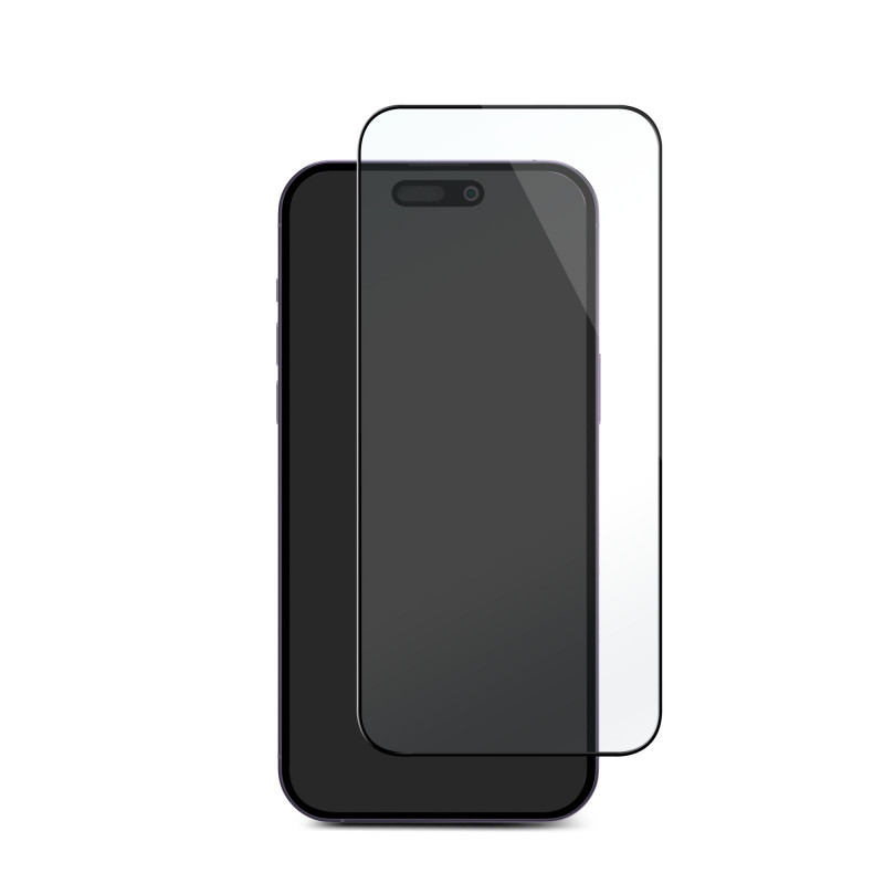 Deltaco Näytönsuoja iPhone 15 Prolle, karkaistua lasia, 2.5D, kovuusaste 9H, oleofobinen