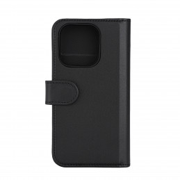 Deltaco Lompakkokotelo iPhone 15 Prolle, 2-osainen, irrotettava magneettikuori, musta
