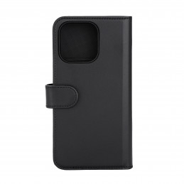 Deltaco Lompakkokotelo iPhone 15 Pro Maxille, 2-osainen, irrotettava magneettikuori, musta
