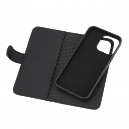Deltaco Lompakkokotelo iPhone 15 Pro Maxille, 2-osainen, irrotettava magneettikuori, musta