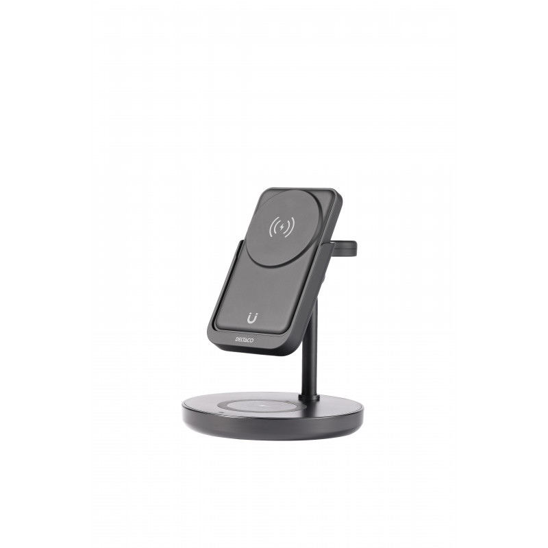 Deltaco 3-in-1 magneettinen langaton laturi, iPhone Apple Watch nappikuulokkeet