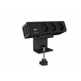 Deltaco OFFICE On-desk Outlet, 3 outlets, 1x21W A+C USB, GST18 cable