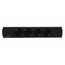 Deltaco OFFICE Under-desk Outlet, 4 outlets, GST18 end caps