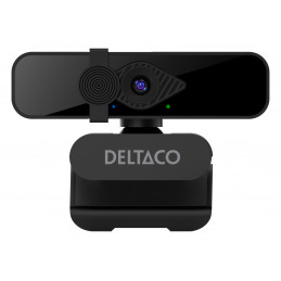 Deltaco 360° kääntyvä 2K QHD -verkkokamera, kallistus ylös alas, 3.7MP, musta