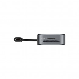 Deltaco Läpinäkyvä USB-C-telakointiasema 3xUSB-A   SD & microSD   RJ45   2x HDMI   3.5 mm