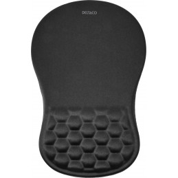 Deltaco Ergonominen hiirimatto rannetuella, pehmeää kangasta, muistivaahtoa ja geeliä