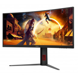AOC G4 CU34G4 tietokoneen litteä näyttö 86,4 cm (34") 3440 x 1440 pikseliä Wide Quad HD LED musta, Punainen