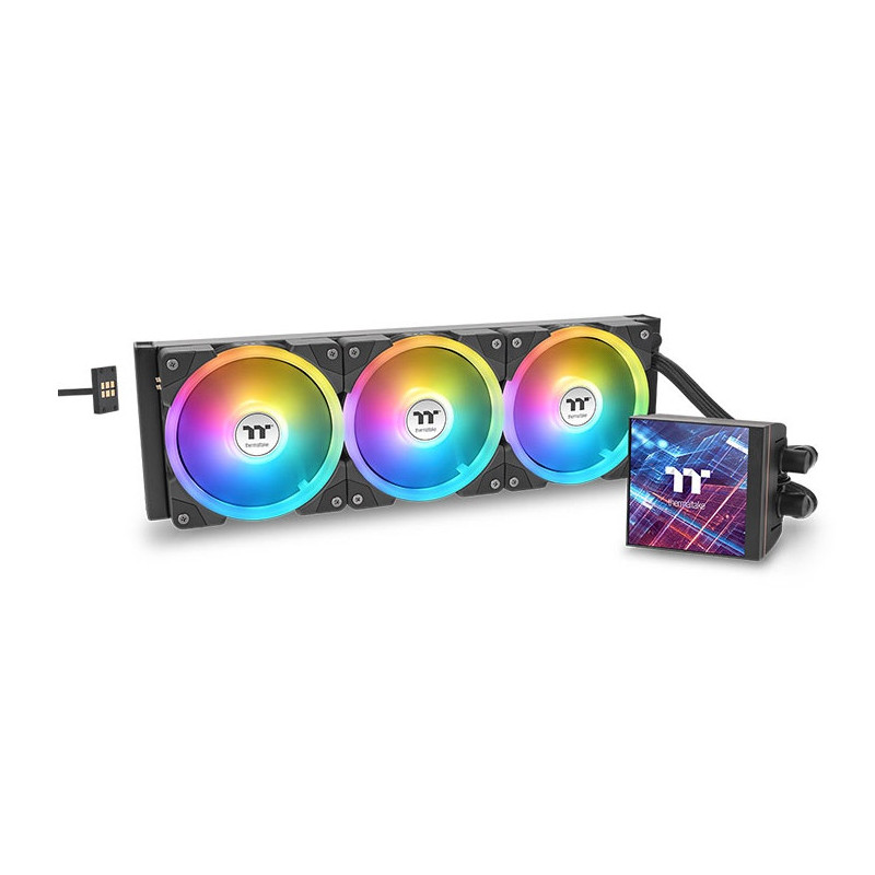 Thermaltake MAGFloe 420 Ultra ARGB Suoritin All-in-one-nesteenjäähdytin 14 cm musta 1 kpl