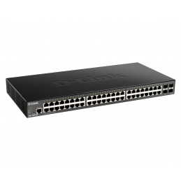 D-Link DGS-1250-52X Hallittu L3 Gigabit Ethernet (10 100 1000) musta