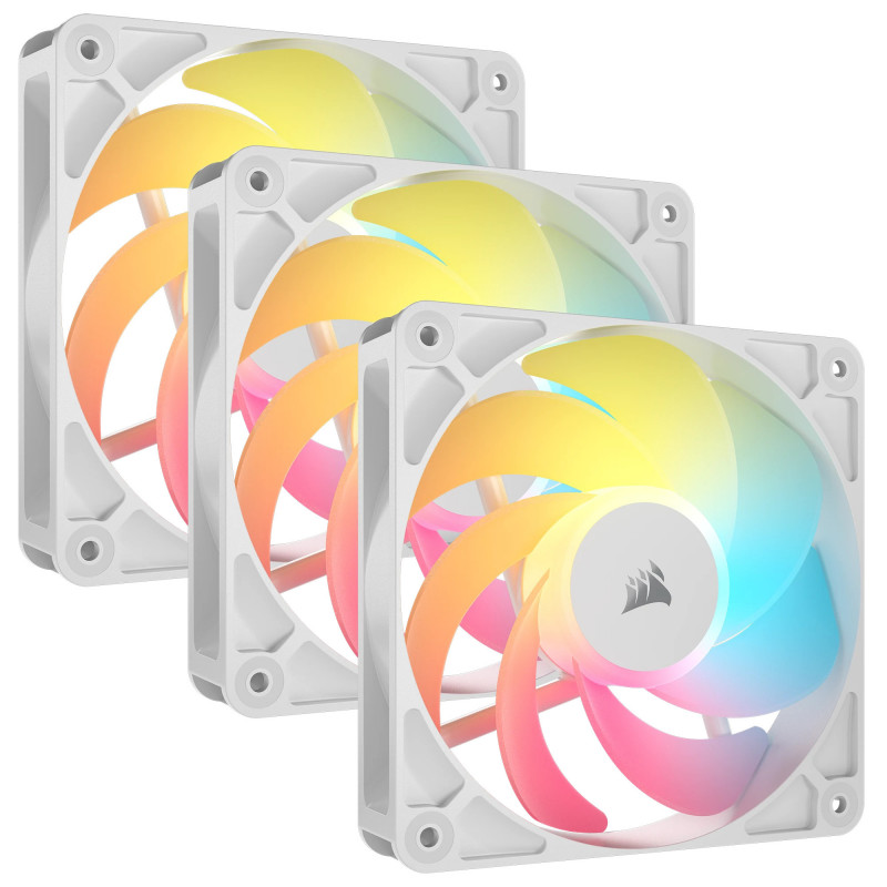 Corsair RS120-R ARGB Tietokonekotelo Tuuletin 12 cm Valkoinen 3 kpl