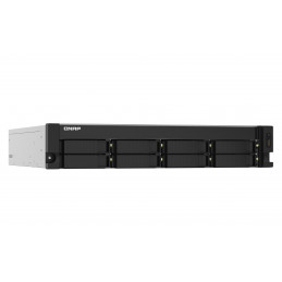 QNAP TS-832PXU-RP NAS Teline ( 2U ) Annapurna Labs AL324 4 GB DDR4 0 TB QNAP Turbo System musta