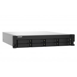 QNAP TS-832PXU-RP NAS Teline ( 2U ) Annapurna Labs AL324 4 GB DDR4 0 TB QNAP Turbo System musta