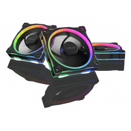 ASUS Prime MR120 Fan ARGB Reverse Black 3in1 Tietokonekotelo Tuuletin 12 cm musta 3 kpl
