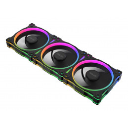 ASUS Prime MR120 Fan ARGB Reverse Black 3in1 Tietokonekotelo Tuuletin 12 cm musta 3 kpl