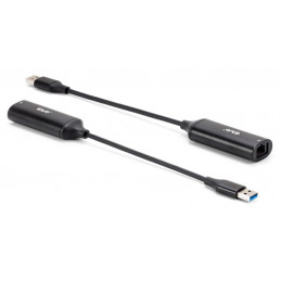 CLUB3D CAC-1421 kaapelin sukupuolenvaihtaja USB Type-A RJ45 musta
