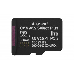 Kingston Technology Canvas Select Plus Gen3 1 TB MicroSDXC UHS-I Luokka 10