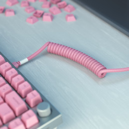 Glorious Gaming GLO-KB-ACC-CBL-COIL-PPNK näppäimistön hiiren kaapeli Vaaleanpunainen 1,4 m