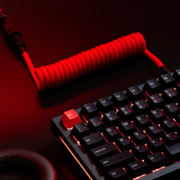 Glorious Gaming GLO-KB-ACC-CBL-COIL-CRED näppäimistön hiiren kaapeli Punainen 1,4 m