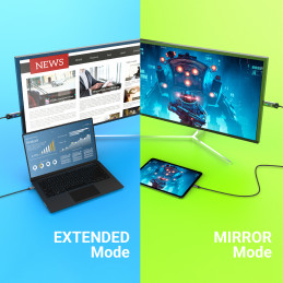 j5create JCC157-N USB-C® - HDMI™ 2.1 8K -kaapeli