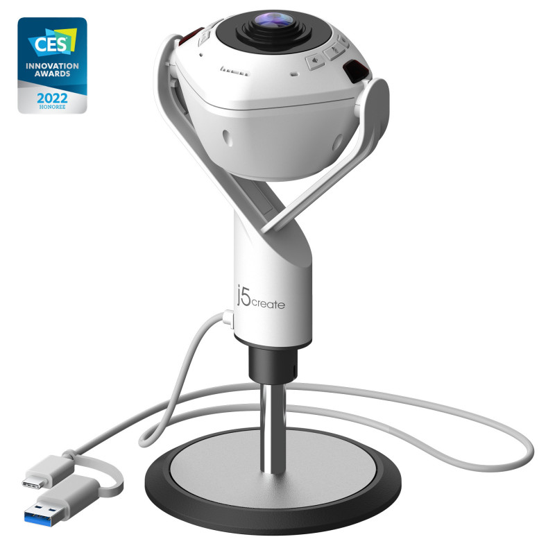 j5create JVU368-N 360° AI-Powered-verkkokamera ja kaiutinpuhelin