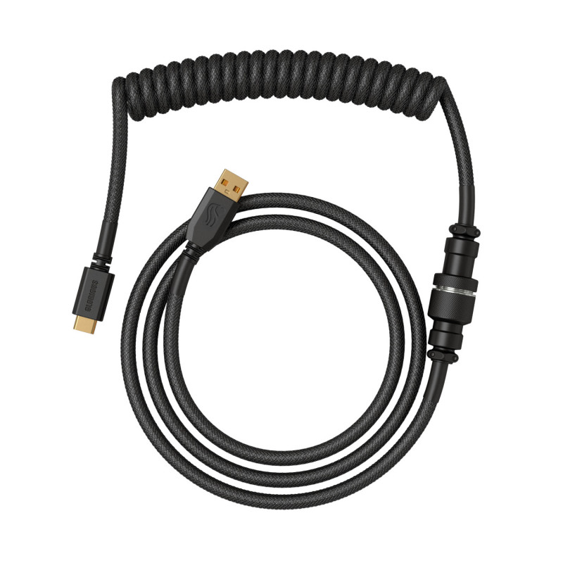 Glorious Gaming GLO-KB-ACC-CBL-COIL-PBLK näppäimistön hiiren kaapeli musta 1,4 m