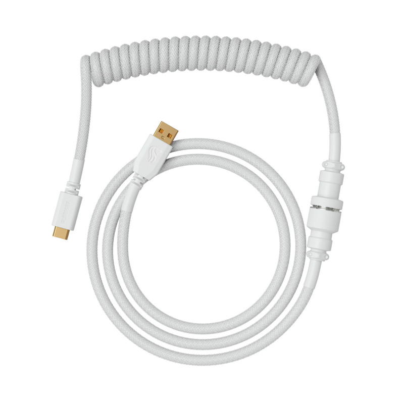 Glorious Gaming GLO-KB-ACC-CBL-COIL-GWHT näppäimistön hiiren kaapeli Valkoinen 1,4 m