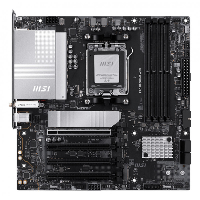 MSI PRO B850M-P WIFI AMD B850 Pistoke AM5 mikro ATX