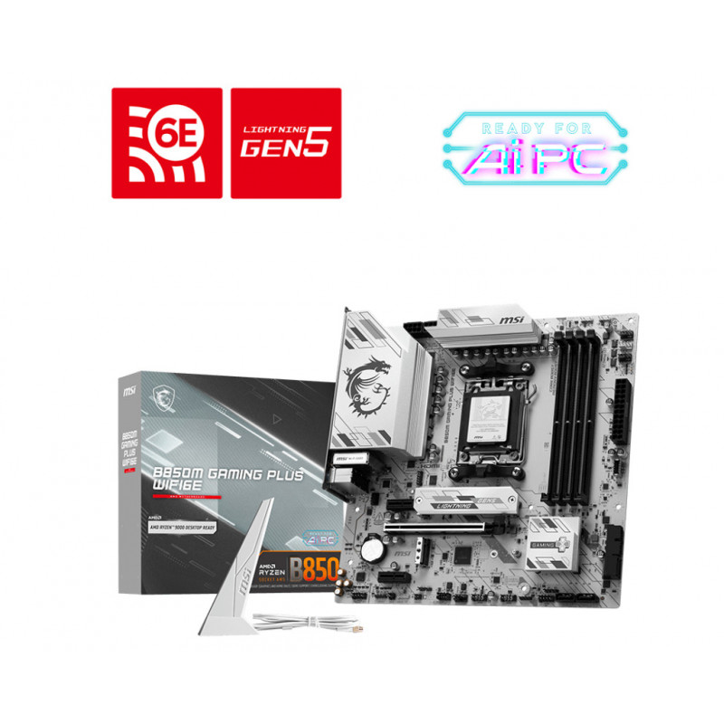MSI B850M GAMING PLUS WIFI6E AMD B850 Pistoke AM5 mikro ATX