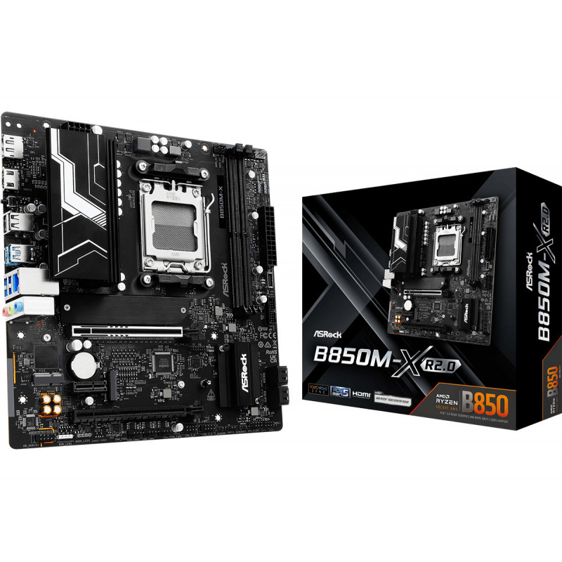 Asrock B850M-X R2.0 AMD B850 Pistoke AM5 mikro ATX