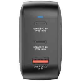 Verbatim GaN Charger 100W Universaali musta AC Pikalataus Sisätila