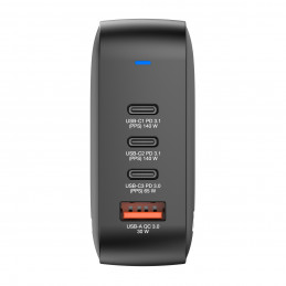 Verbatim Mini GaN Charger 165W Universaali musta AC Pikalataus Sisätila